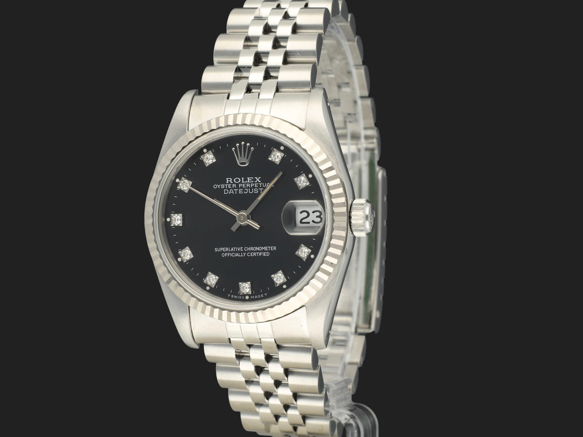 Rolex Datejust 31 Black Diamond Dial 68274 (1)