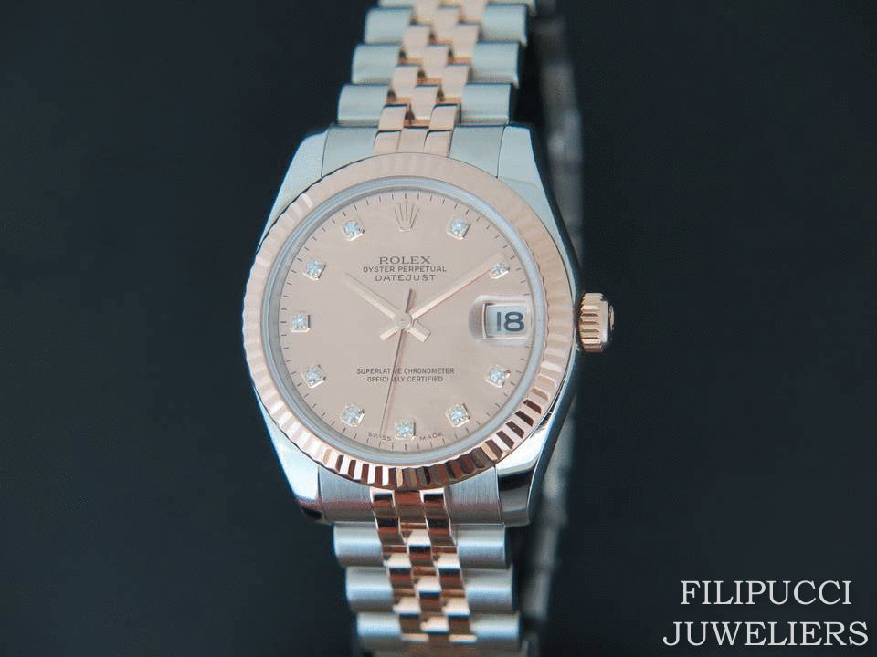 Rolex Datejust Everosegold/Steel MOP Diamond Dial 178271 (1)