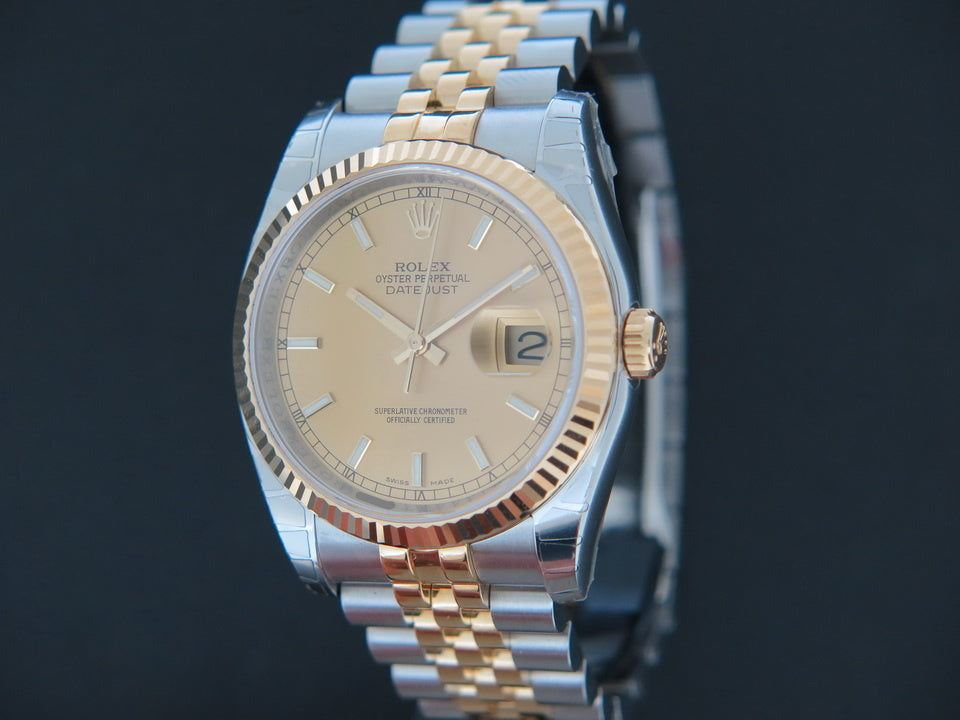 Rolex Datejust Gold/Steel Champagne Dial 116233 (1)