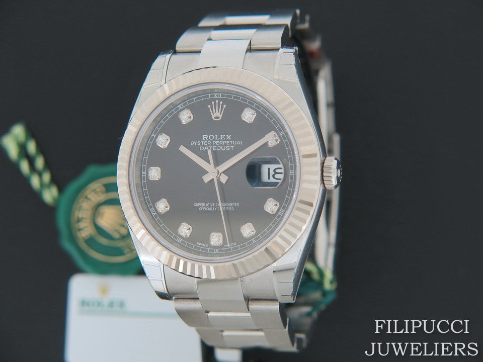 Rolex Datejust 41 Black Diamond Dial 126334 NEW   (1)