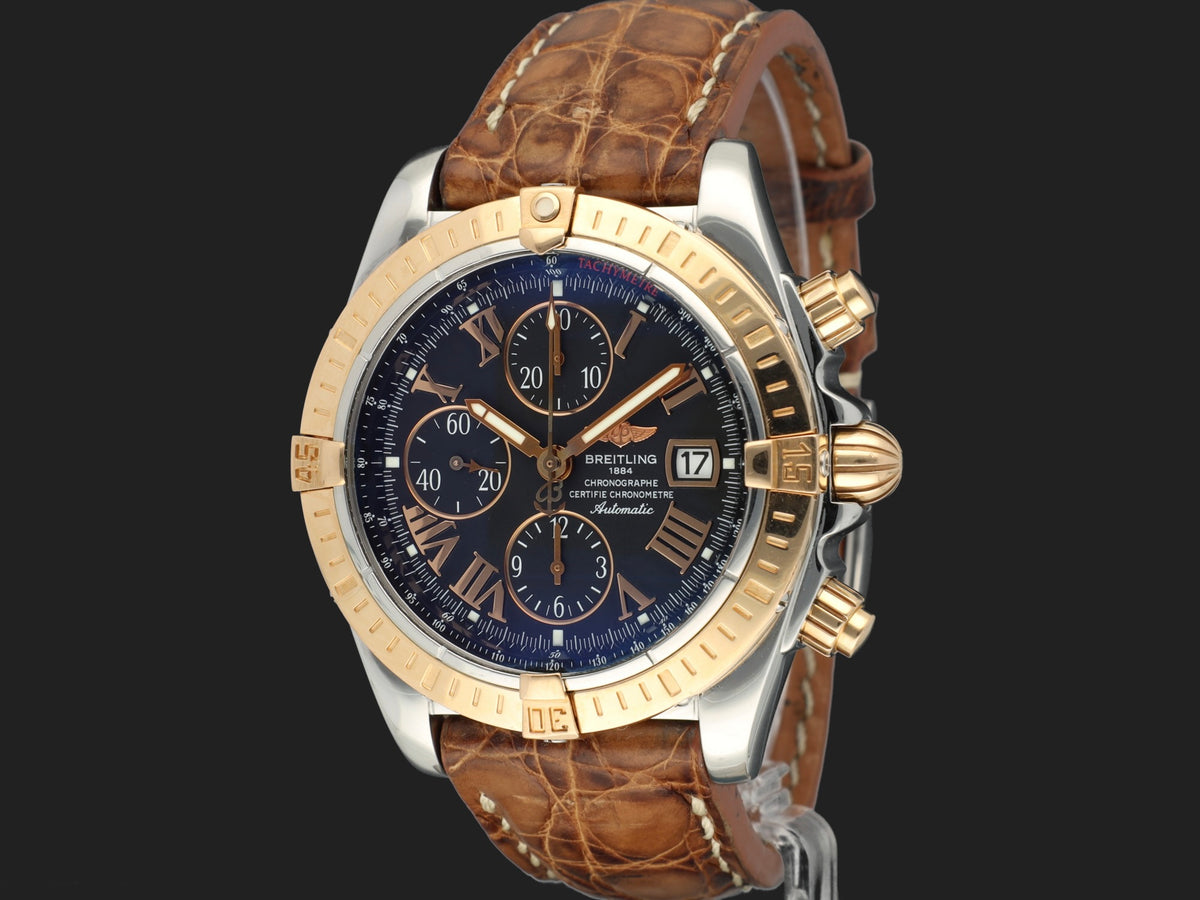Breitling Chronomat Evolution Rose Gold/Steel Black Dial C13356 (1)