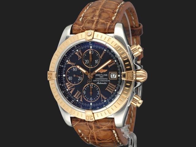Breitling Chronomat Evolution Rose Gold/Steel Black Dial C13356