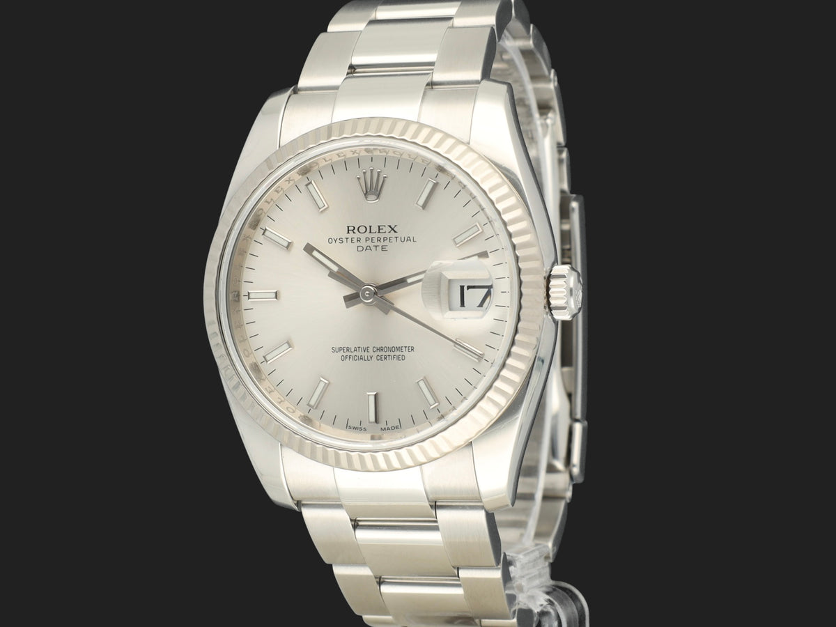 Rolex Date Silver Dial 115234  (1)