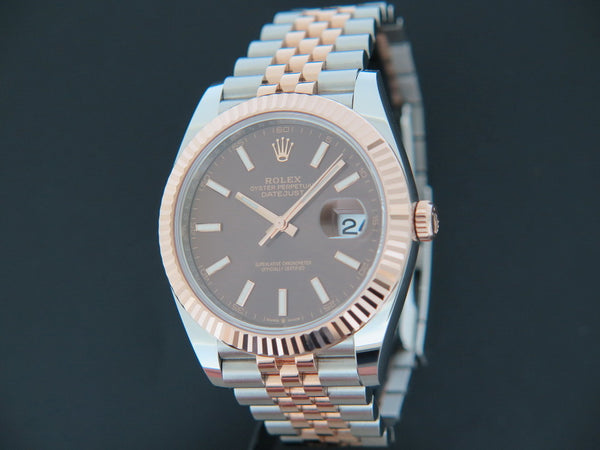 Rolex Datejust 41 Everosegold/Steel Choco Dial