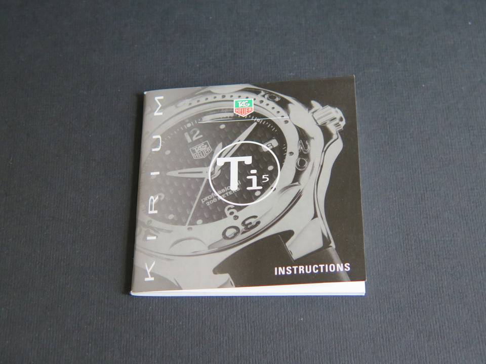 Tag Heuer Instructions Kirium Ti5 Booklet