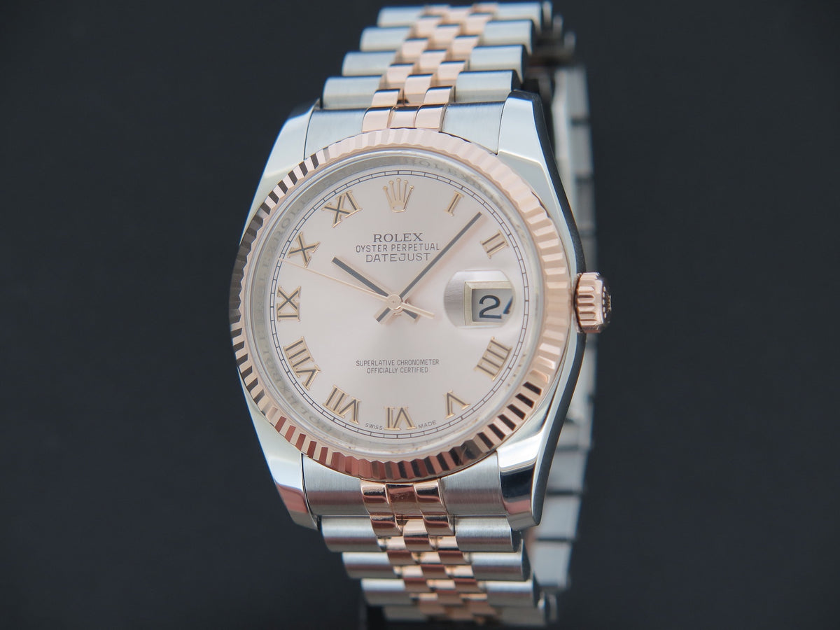 Rolex Datejust Everose/Steel Pink Roman Dial 116231 (1)