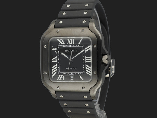Cartier Santos Large Date ADLC Black Dial