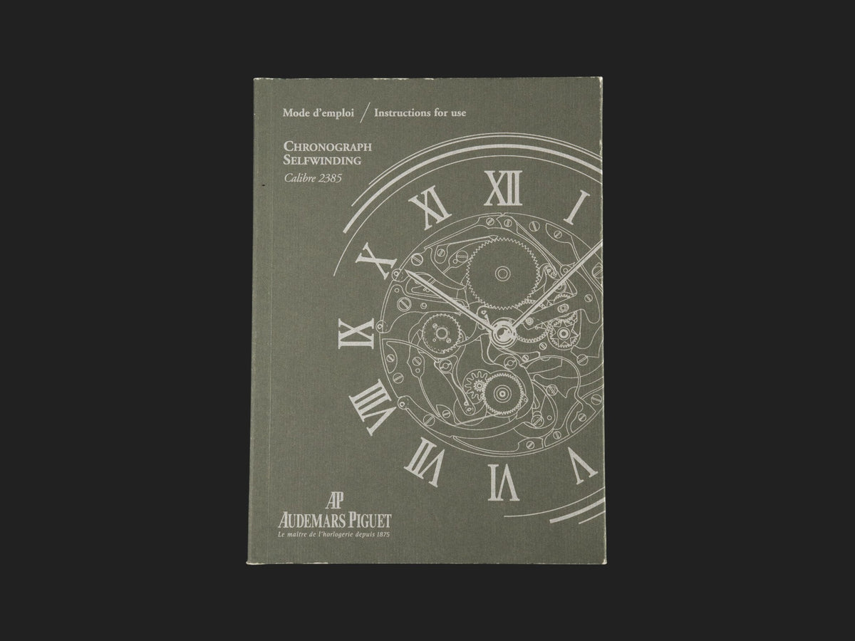 Audemars Piguet Instruction Manual Chronograph Selfwinding Cal.2385 (1)