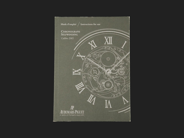 Audemars Piguet Instruction Manual Chronograph Selfwinding Cal.2385