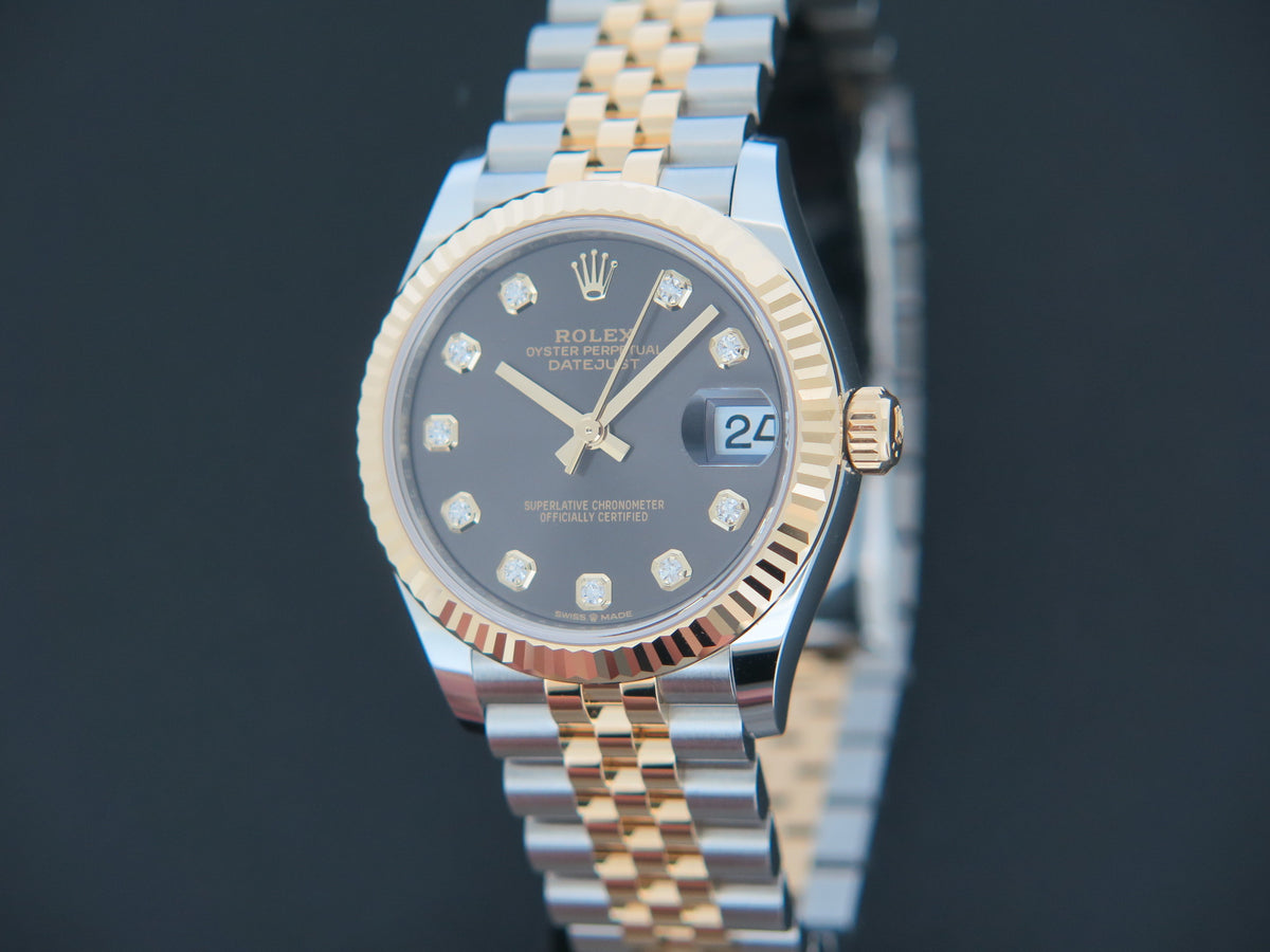 Rolex Datejust 31 Gold/Steel Dark Grey Diamond Dial 278273 NEW (1)