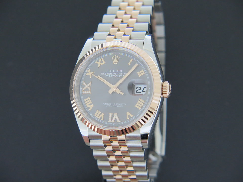 Rolex Datejust Everose/Steel Slate Diamond Dial NEW 126231  (1)