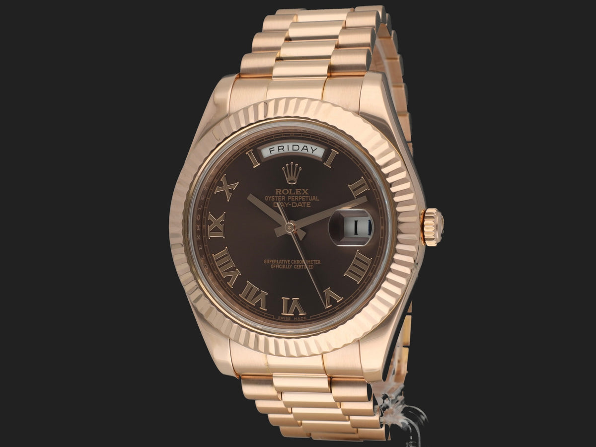 Rolex Day-Date II Chocolate Roman Dial 218235 (1)