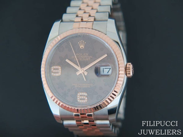 Rolex Datejust Everosegold/Steel Choco Diamond Dial