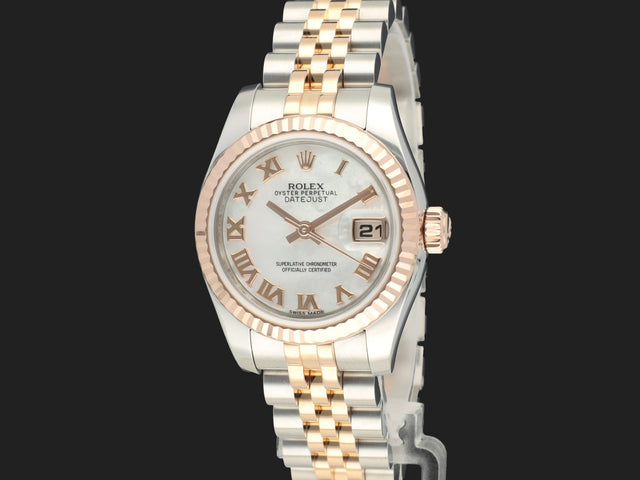 Rolex Lady-Datejust 26 Everose/Steel MOP Roman Dial 179171