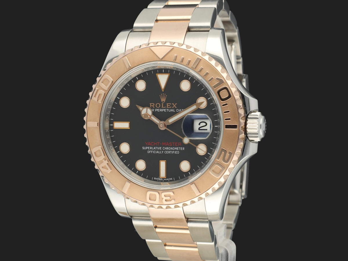 Rolex Yacht-Master Everose/Steel Black Dial 116621 (1)