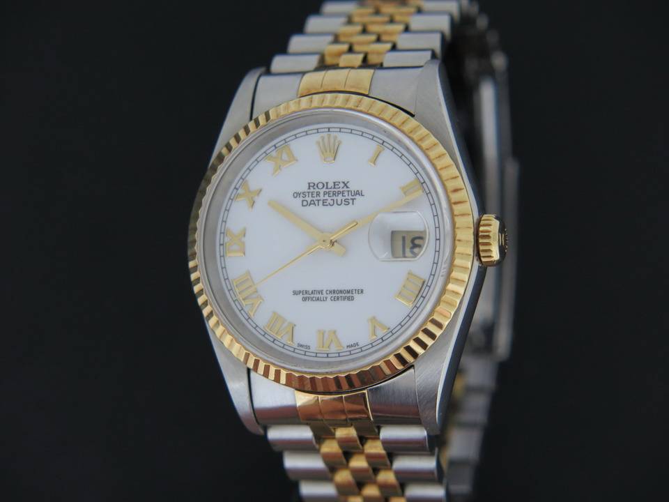 Rolex Datejust Gold/Steel White Dial 16233 (1)