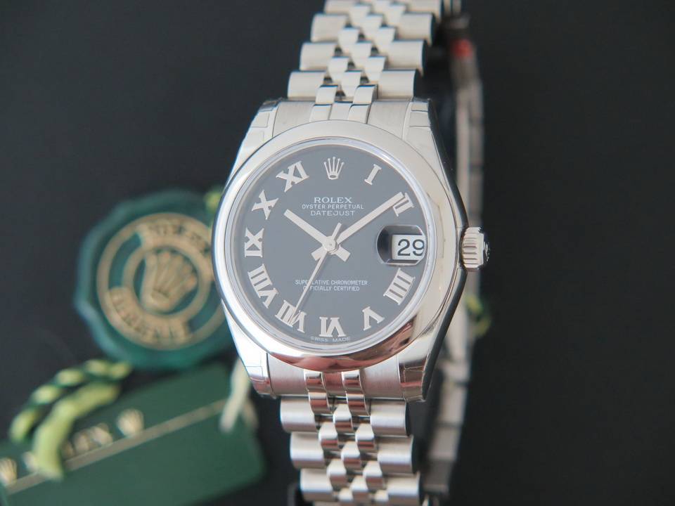 Rolex Datejust Black Roman Dial NEW 178240  (1)
