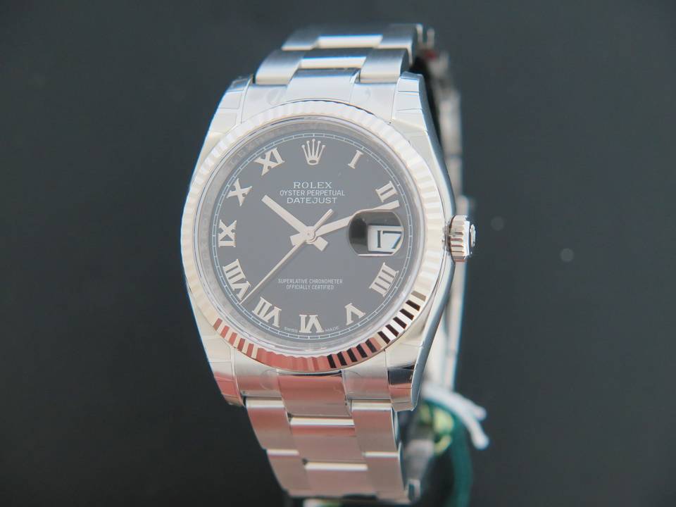 Rolex Datejust Black Roman Dial NEW  116234  (1)