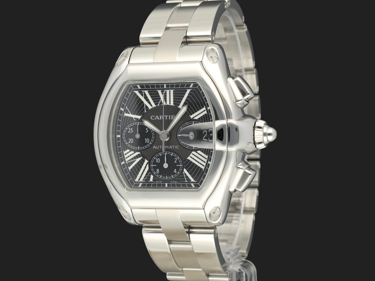 Cartier Roadster XL Automatic Chrono Black Dial W62020X6 / 2618 (1)