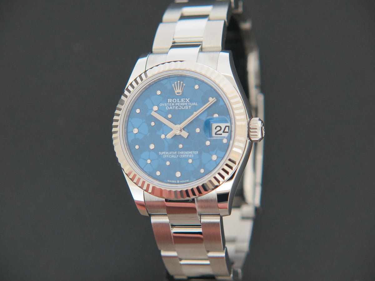 Rolex Datejust 31 Azzuro Floral Diamond Dial 278274 NEW (1)