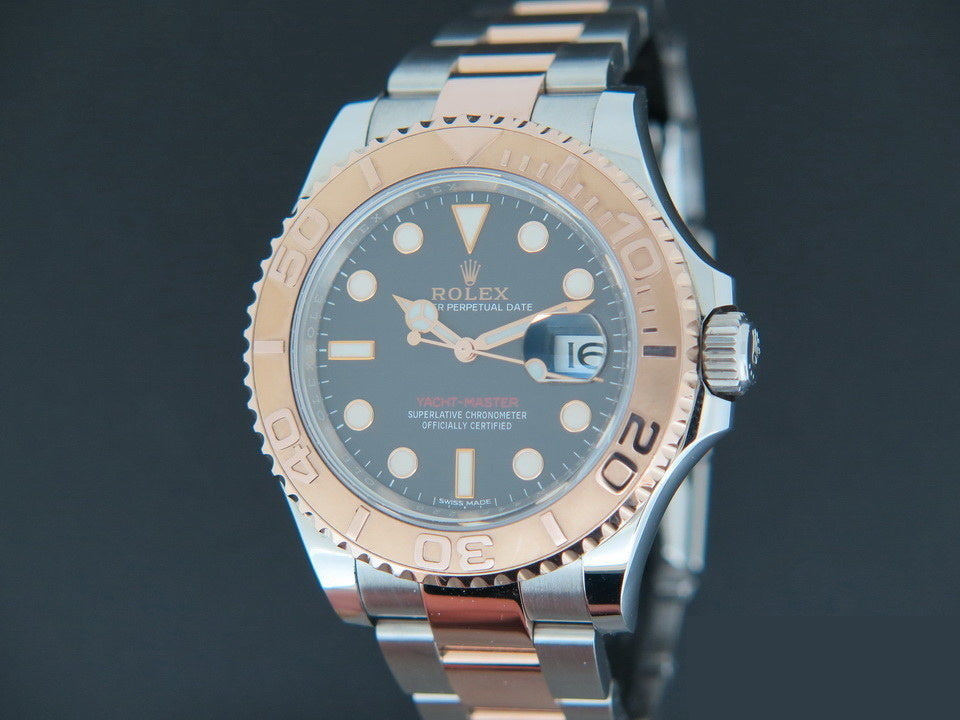 Rolex Yacht-Master Everosegold/Steel Black  Dial 116621 (1)