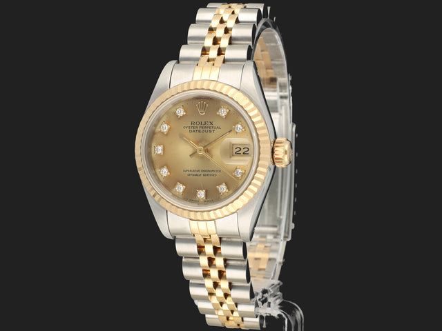 Rolex Lady-Datejust 26 Champagne Diamond Dial