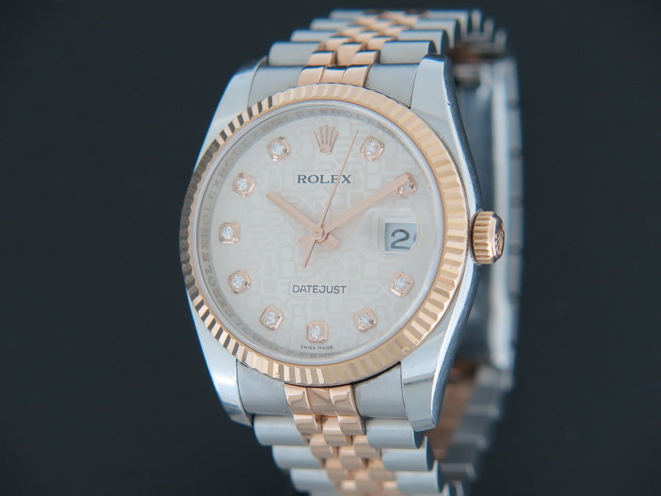 Rolex Datejust Everosegold/Steel Diamond Jubilee Dial 116231  (1)