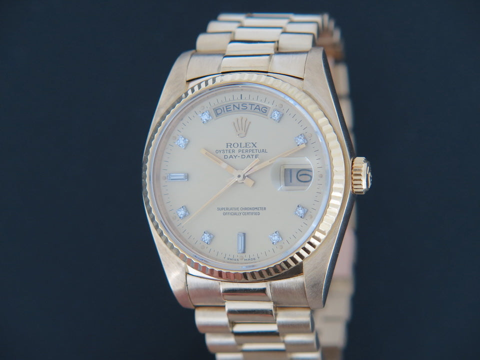 Rolex Day-Date Yellow Gold Diamond Dial 18038     (1)