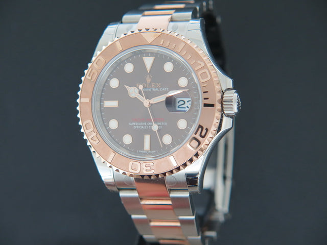 Rolex Yacht-Master Everose/Steel Chocolate Dial FULL STICKERS