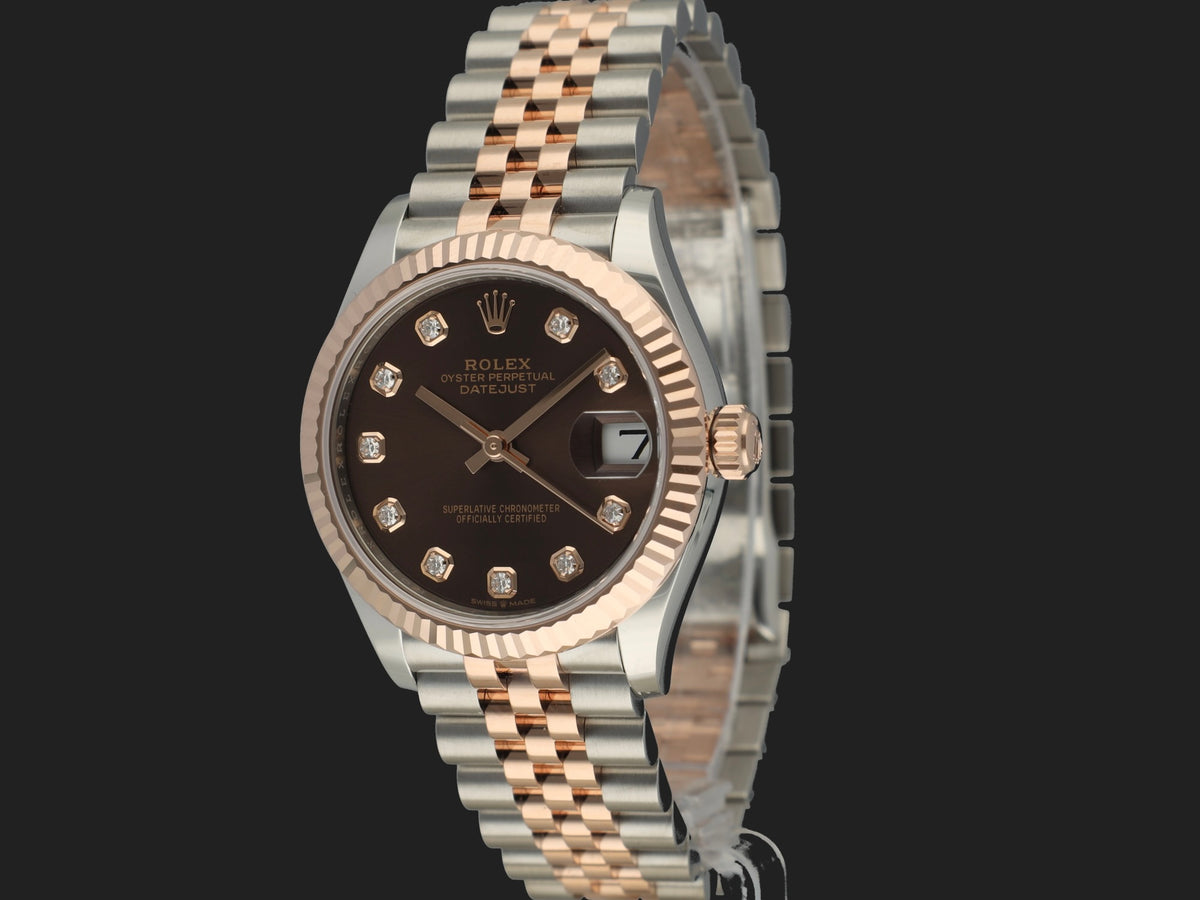 Rolex Datejust 31 Everose/Steel Chocolate Diamond Dial 278271 NEW (1)