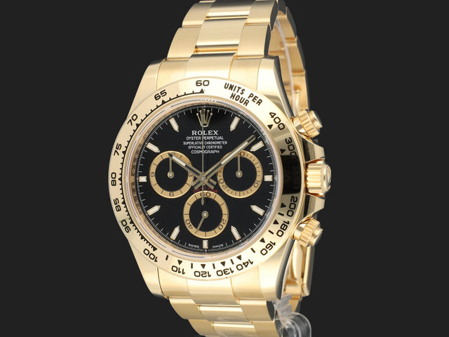 Rolex Daytona Yellow Gold Black Dial NEW
