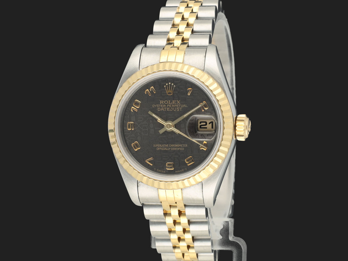 Rolex Lady-Datejust 26 Black Computer Dial 69173 (1)