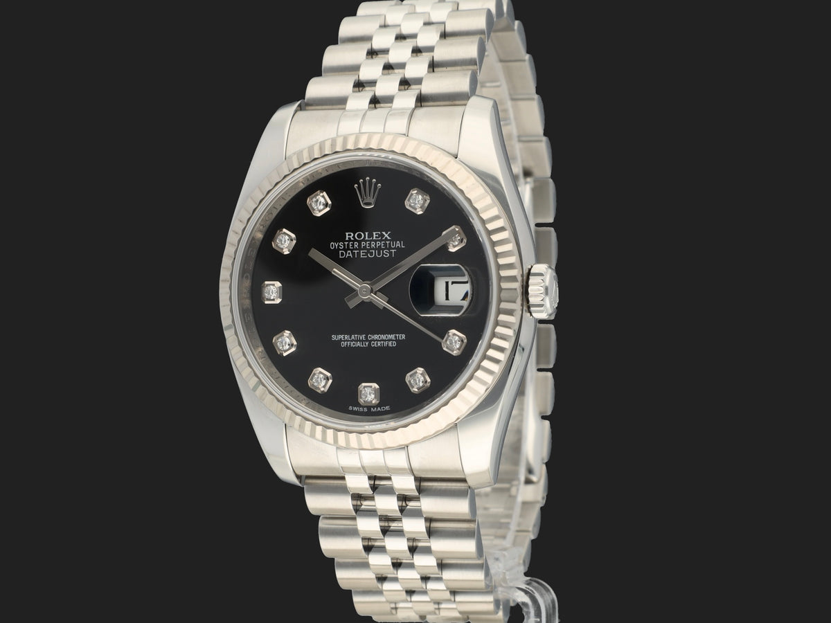 Rolex Datejust 36 Black Diamond Dial 116234 (1)