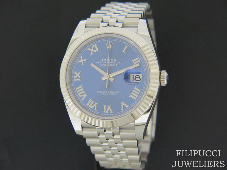 Rolex Datejust 41 Blue Roman Dial 126334 NEW  (1)