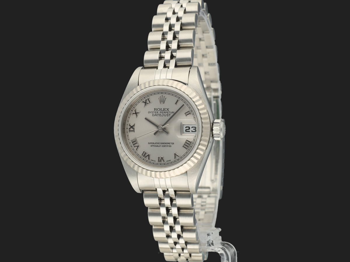 Rolex Lady-Datejust 26 Rhodium Roman Dial 79174  (1)