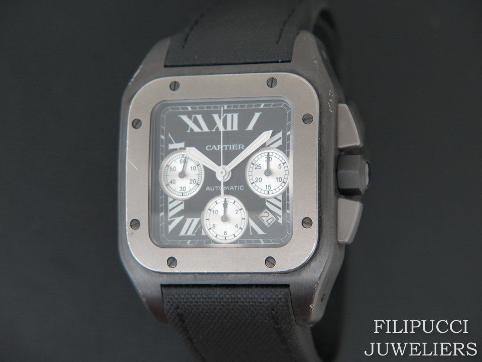 Cartier Santos 100 XL Chronograph DLC Titanium W2020005 (1)