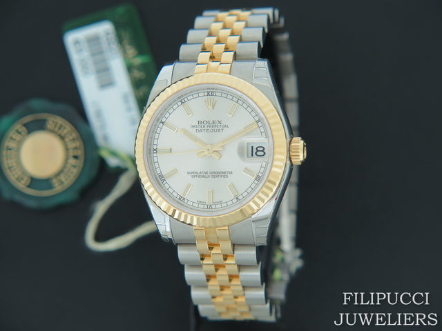 Rolex Datejust Gold/Steel Silver Dial NEW