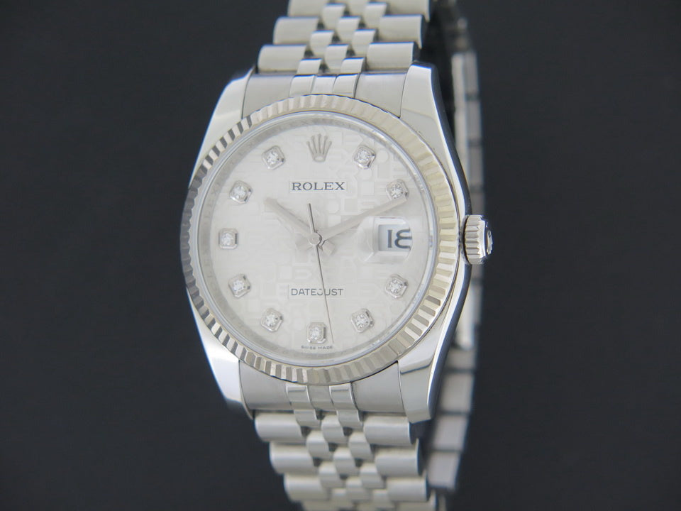 Rolex Datejust Silver Diamond Dial 116234 116234 (1)