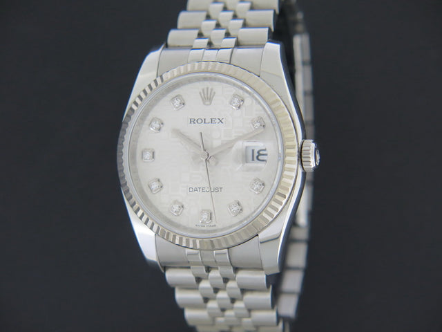 Rolex Datejust Silver Diamond Dial