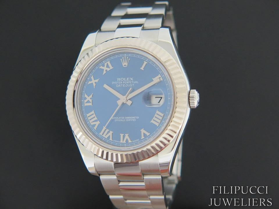 Rolex  Datejust II Azzurro Blue 116334 (1)