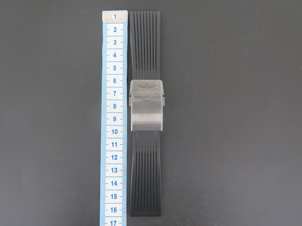 Breitling Rubber Strap 24-20 MM With Folding Clasp (1)