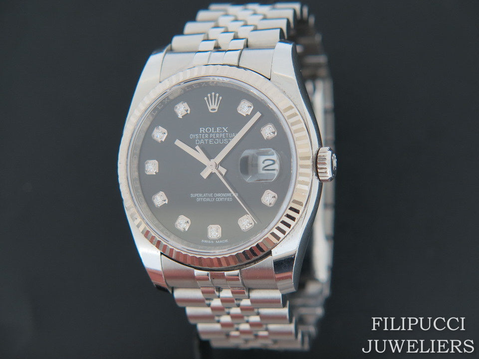 Rolex Datejust Black Diamond Dial 116234  (1)