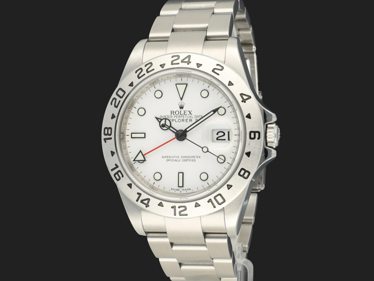 Rolex Explorer II White Dial Rehaut Cal. 3186 16570 (1)