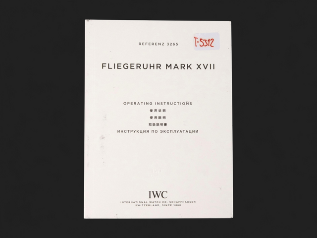 IWC Fliegeruhr Mark VXII Operating Instructions