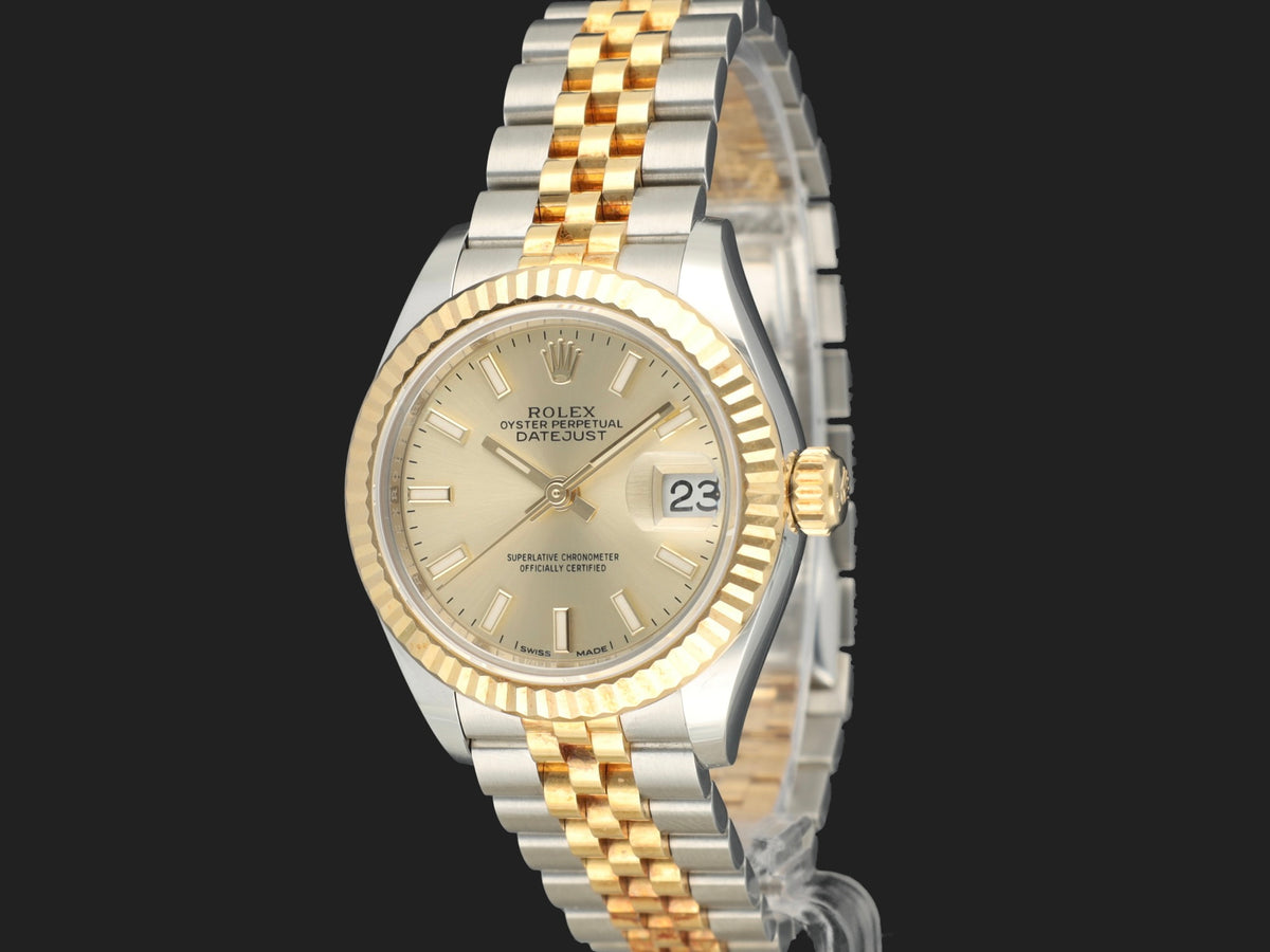 Rolex Lady-Datejust 28 Gold/Steel Champagne Dial 279173 (1)