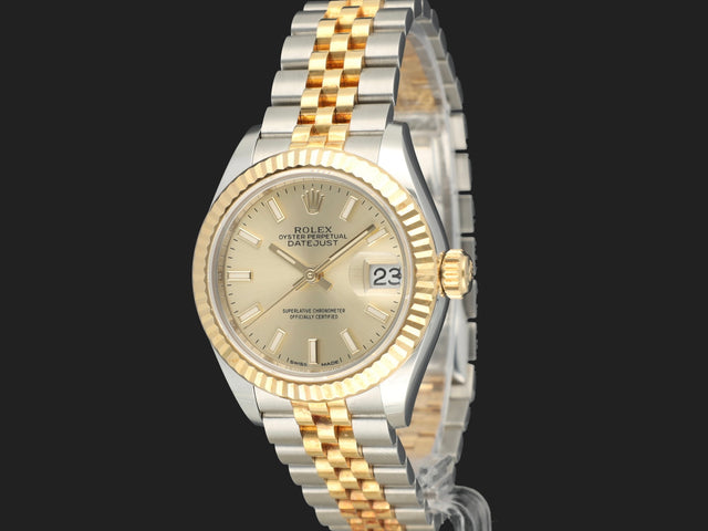 Rolex Lady-Datejust 28 Gold/Steel Champagne Dial