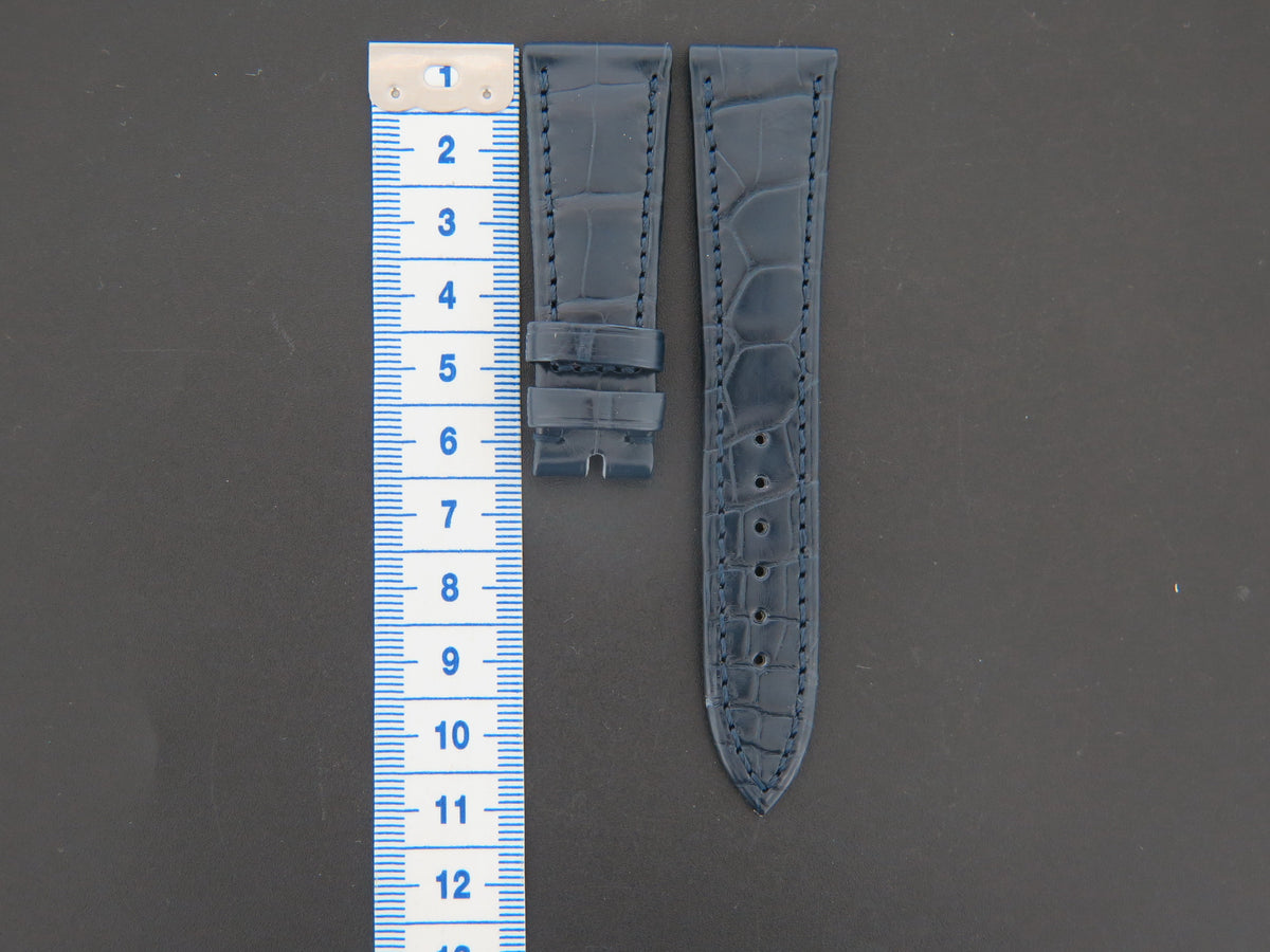 Breguet Alligator Leather Strap Navy Blue 21mm NEW (1)