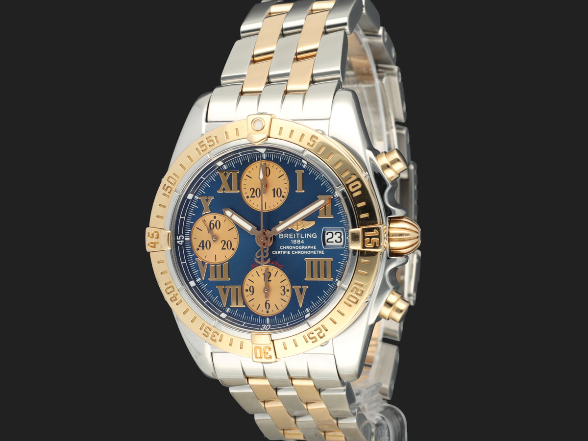 Breitling Chrono Cockpit Gold/Steel Blue Dial C13358 (1)