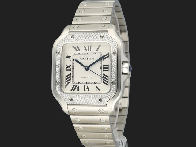 Cartier Santos Medium Diamond Bezel