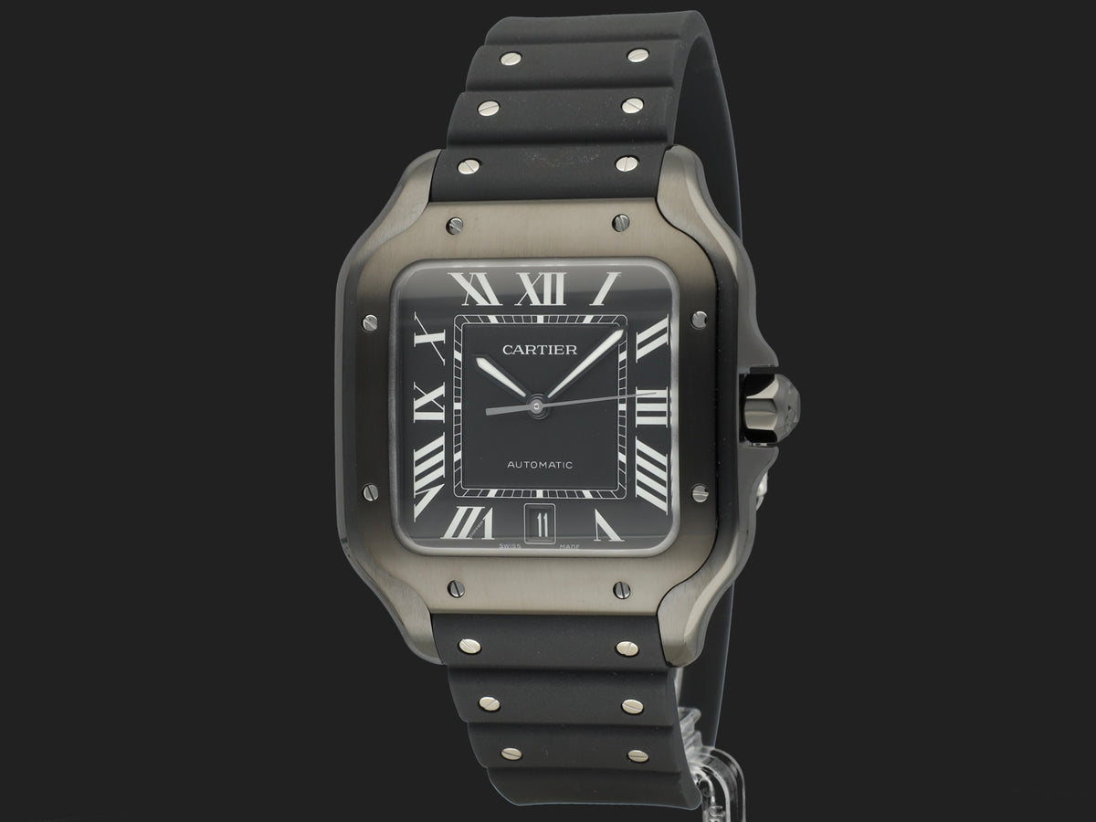 Cartier Santos Large Date ADLC Black Dial WSSA0039 NEW (1)
